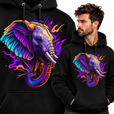 BLUZA Z KAPTUREM ZWIERZĘTA   BAD E
